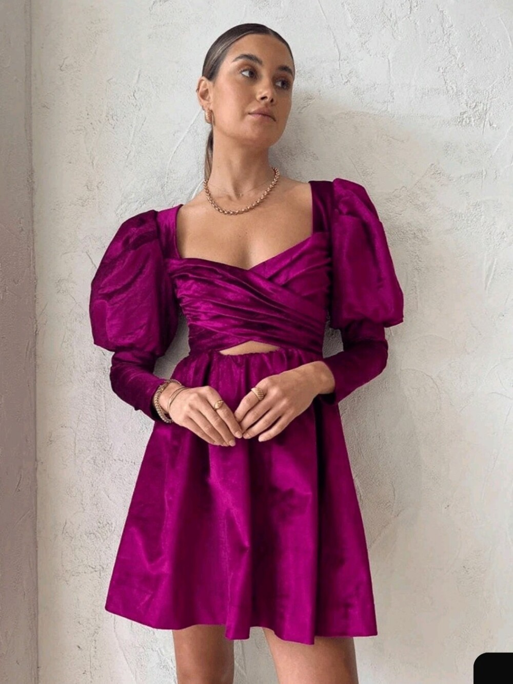Alemais Rosario Velvet Mini Dress Size 8